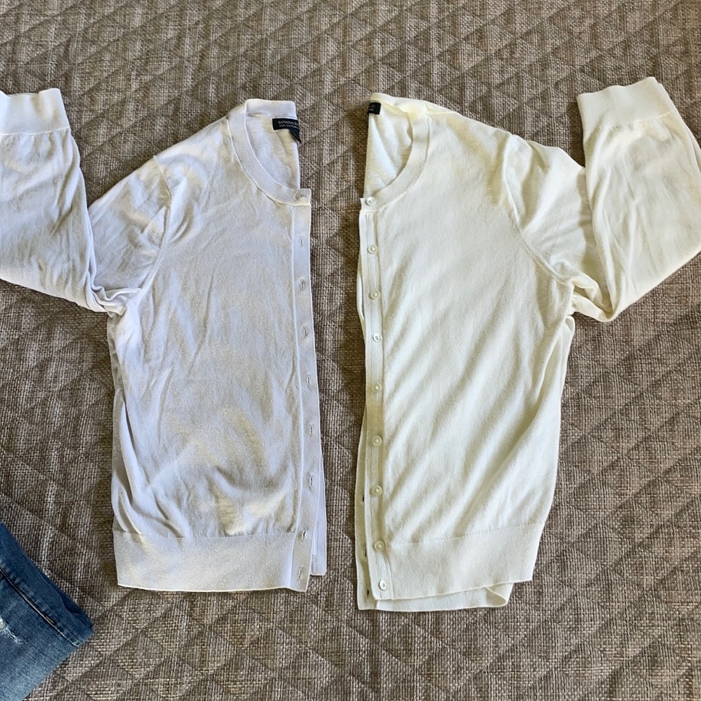 Two Banana Republic cotton cashmere cardigans - Picture 2 of 7